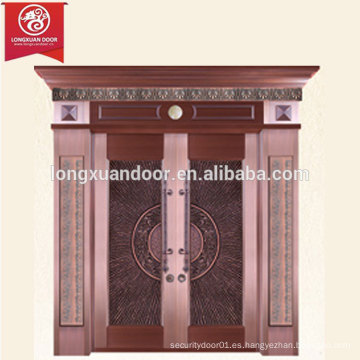 Puerta de bronce de la entrada costosa de encargo de la fábrica, puerta principal del cobre